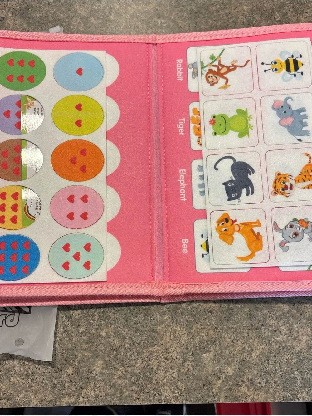 Toddler Pink Dinosaur ActivityTravel Montessori Book with Bag